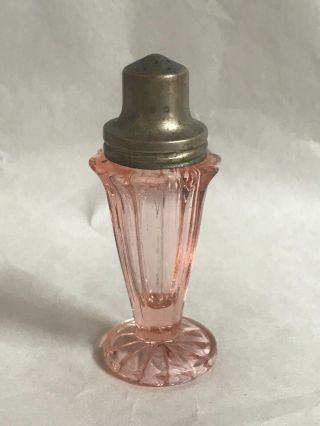 Vintage Jeannette Sierra Pinwheel Pink Depression Glass Salt Or Pepper Shaker