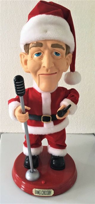 Gemmy Pop Culture Series Bing Crosby Singing Animated Motion Christmas Figure