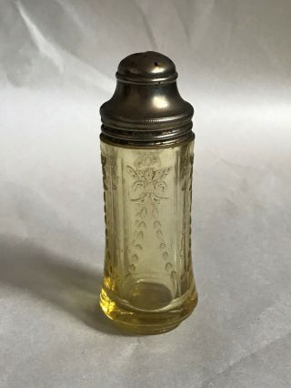 Vintage Yellow Madrid Depression Glass Salt or Pepper Shaker 2