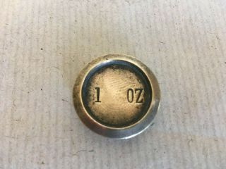 Quality Antique Brass 1 Oz Scale Weight - 1.  2 Inch