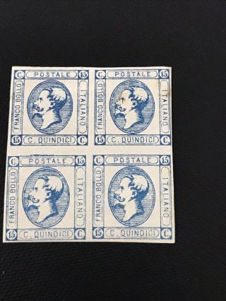 Italy 4 Stamps 23a Type I Rare Scott Value $1,  200