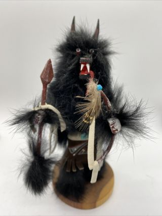 Wolf Kachina Doll,  Signed By K Yazzie,  Numbered Vintage Hand Made Navajo Native