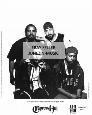 Cypress Hill Official 8x10 Inch B&w Band Promo/publicity/press Photo 1998