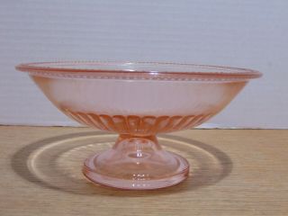 Pink Depression Glass Compote Candy Dish