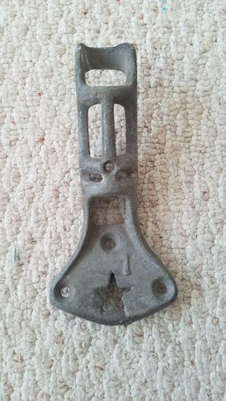 Antique Vintage Flag Banner Pole Holder 1 Inch Dia.  Star Wall Mount Cast Iron