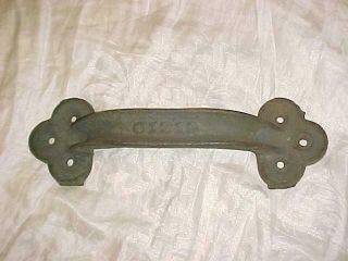 Vintage Cast Iron Door Handle/pull,  Rustic Barn Find Marked 01219
