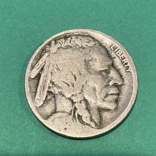 (1) Antique 1916 - D Buffalo/indian Head Nickel Good