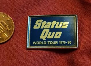 Status Quo Badge World Tour 1979 - 80 Vintage 70s 80s