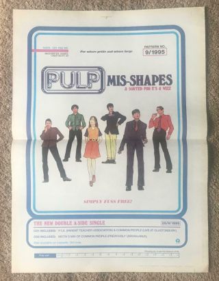 Pulp - Mis - Shapes 1995 Full Page Uk Press Ad