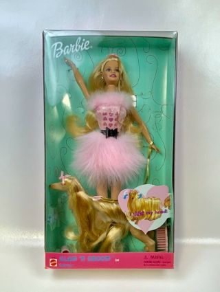 Glam And Groom Barbie Doll & Pet Dog Lacey Set 1999 Mattel