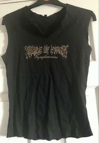 Cradle Of Filth Nymphetamine Ladies L Vest T Shirt Custom Tee Extreme Metal Goth