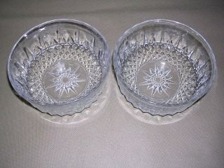 Set Of 2 Arcoroc Usa Bowls Dessert Sugar Sunburst Glass Vintage 5 " X 2 - 1/4 "