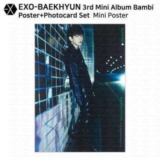 EXO Baekhyun 3rd Mini Album Bambi Official SMTOWN Goods Mini Poster Polaroid Etc 2