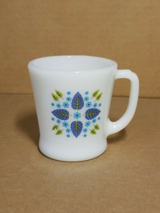 Alpine Swiss Chalet Fire King Vintage Coffee Mug Cup 1960s Unmarked D Handle