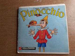 1959 Pinocchio Carlo Collodi Viewmaster Belgium B - 311 3 Reels Sleeve/booklet