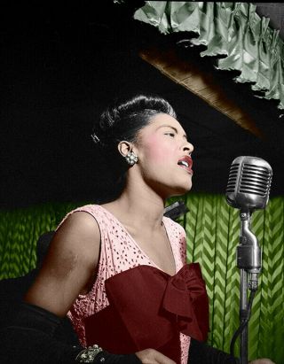 Billie Holiday - Legendary Jazz Singer - Colorized By Doyle