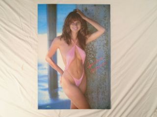 Pink Swimsuit Poster Sexy Belly Button Girl Pinup
