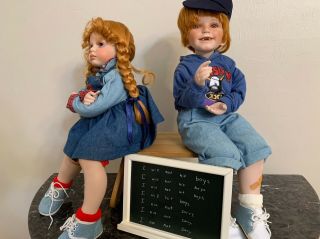 Donna & Kelly Rubert - Hannah & Henry: Time Out Porcelain Collectible Doll 18 "