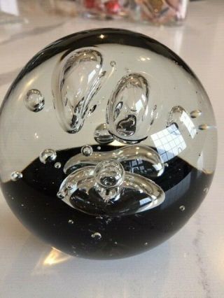 Dynasty Gallery Heirloom Collectibles Glass Crystal Paperweight Large 4 " Dia