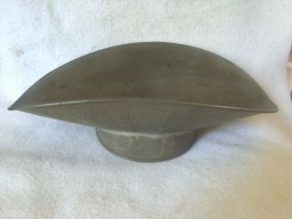 Vintage Footed General Store Tin Metal Scale Pan Scoop
