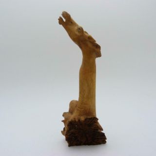 Vintage Chinese Wooden Root Carving Of A Horse 