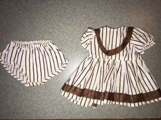 Doll Clothing Terri Lee Tagged 1950’s Brown And White Dress With Matching Pants