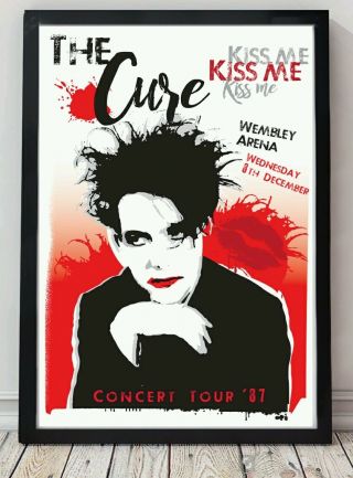 The Cure Poster.  Celebrating Famous Venues And Gigs.  Specially Created.