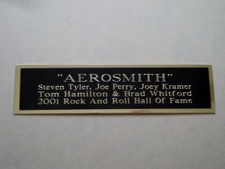 Aerosmith Nameplate For A Signed Concert Poster Album Or Photograph 1.  25 " X 6 "