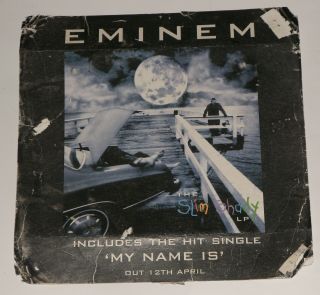 Eminem Slim Shady Lp Promo Poster 12 " Uk Record Company Shop Display
