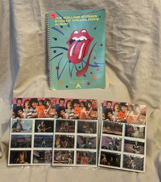The Rolling Stones Sticker Collector’s Album 1983 Plus 18 Puff Stickers Vintage