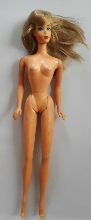 Mattel Barbie Doll 1966 Long Ash Blonde Hair & Blue Eyes