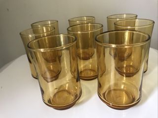 Vintage Libbey Gold Juice Glasses Set Of 8