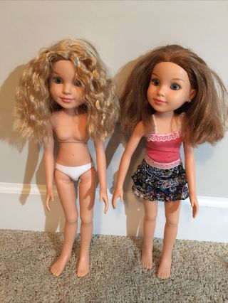 Two Bfc Ink 18” Dolls Hair Has Been Cut
