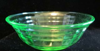 Anchor Hocking Block Optic Green Depression 4 ¼” Fruit Dessert Bowl (s) 3