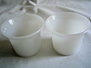 2 FIRE KING OVEN WARE MILK GLASS VOTIVE/TEALIGHT CANDLE HOLDERS 2