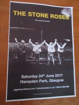 The Stone Roses Concert Poster - Glasgow Hampden Park June 2017 Gig Memorabilia