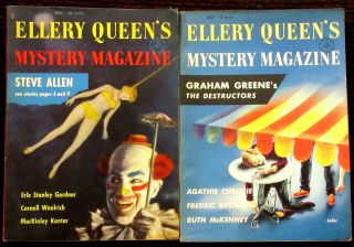 2 - 1st Edition Vintage Ellery Queen Mystery Magazines - May July 1956
