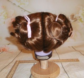 Vintage Light Brown Pigtails Style Doll Wig Sz 15 Old Stock
