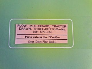 Vintage John Deere Plows,  Moldboard,  Tractor - Drawn,  Three - Bottom No.  66h Special