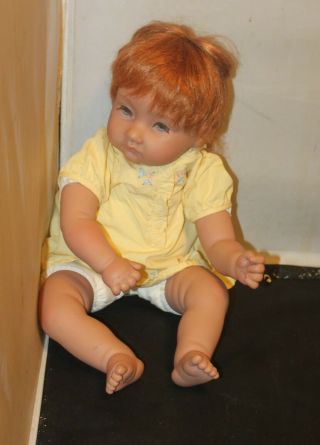 Vtg 1995 Pat Seacrist Chubbs Baby Doll 22” Red Hair Blue Eyes Nude