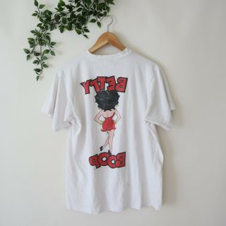 Vintage 1992 Betty Boop Short Sleeve T Shirt M Medium White 2