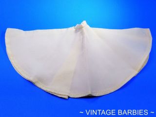 Barbie Doll Sized White Satin Slip Near Vintage 1960 
