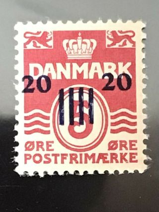 Faroe Islands Stamp 1941 British Occupation 20 On 5 Ore Signed Mh