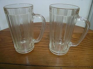Ribbed Clear Glass Soda Fountain / Beer Mug 6 3/4 " ? Hoosier 40 