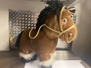 Vintage 1984 Cabbage Patch Kids Plush Pony Horse Brown 16” Coleco Cpk Toy
