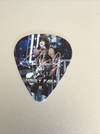 Kiss The Tour Us Live Icon Guitar Pick Paul Stanley 9/7/12 Tinley Illinois Star