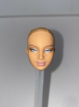 Barbie Head Only Ooak Repaint Hand Painted Bald Ready For Reroot