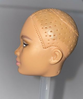 barbie head only ooak repaint hand painted bald Ready For Reroot 2