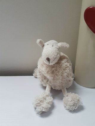 Vintage Dimpel Cute Ivory Lamb Sheep Soft Plush Toy Fluffy Cuddly Approx 6 " Tall
