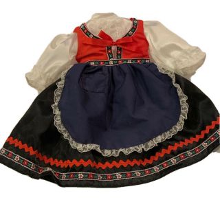 Vintage Doll Dress Swiss Miss Doll Dress Costume For 15 - 16” Doll